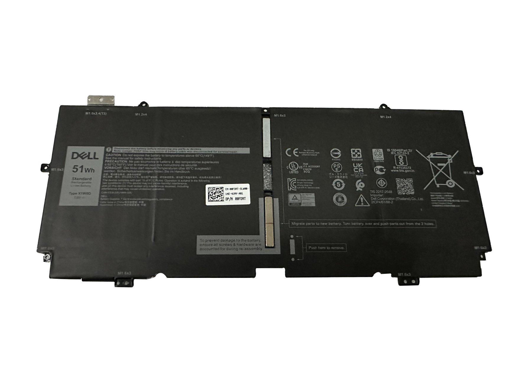 Original Battery Dell XPS 13 9310 2-in-1 6710mAh 51Wh