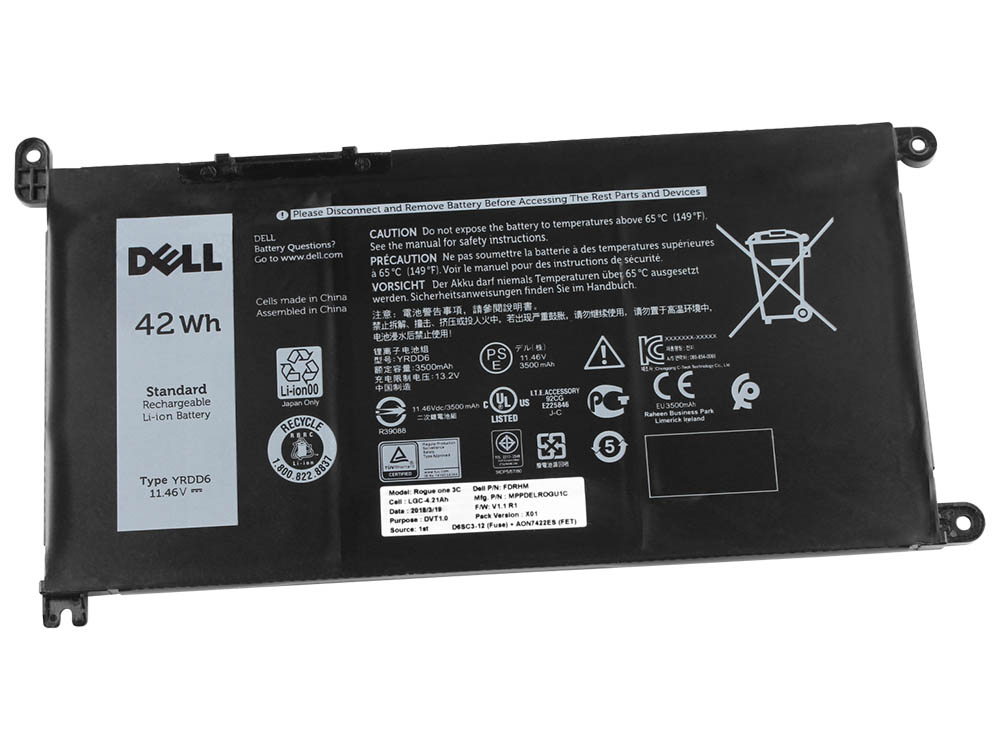 Original Dell YRDD6 Battery 42Wh