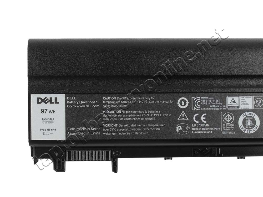 97Wh 9Cell Dell N5YH9 Battery Replacement - Click Image to Close