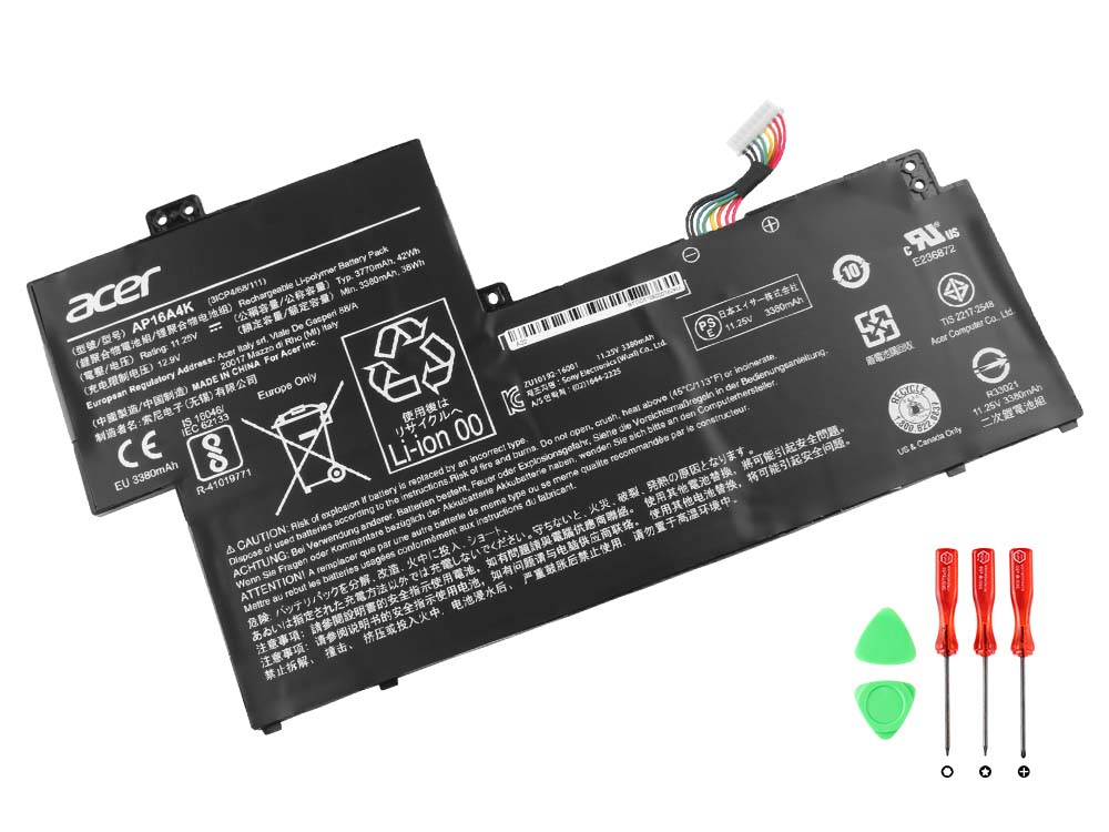 Original Acer AP16A4K Battery 42Wh 3770mAh 3-Cell