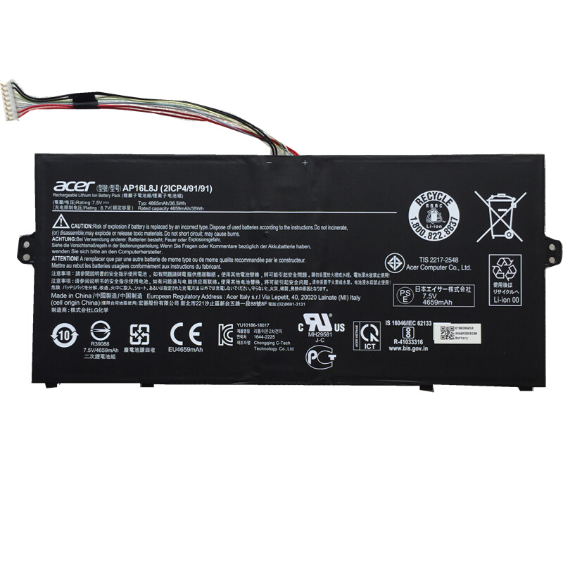 Original Battery Acer Spin 1 SP111-33-C4CF 4865mAh 36.5Wh