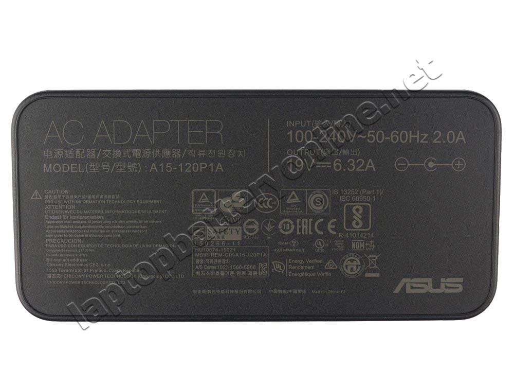 Original 120W Asus R751LN-TY095H AC Adapter Charger Power Cord - Click Image to Close