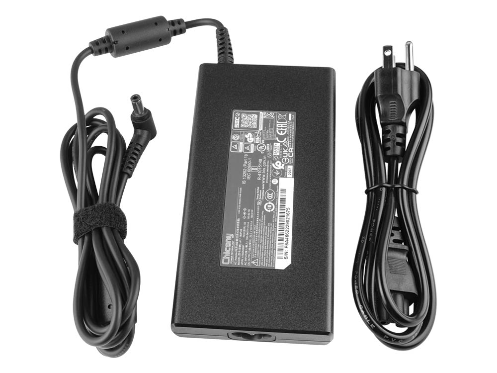 Original 180W Charger MSI P65 Creator 9SD-880FR AC Adapter + Cable