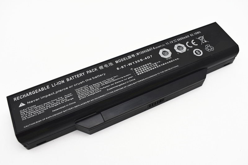 Original Clevo W130HUBAT-6 Battery 62.16Wh 5600mAh 6-Cell