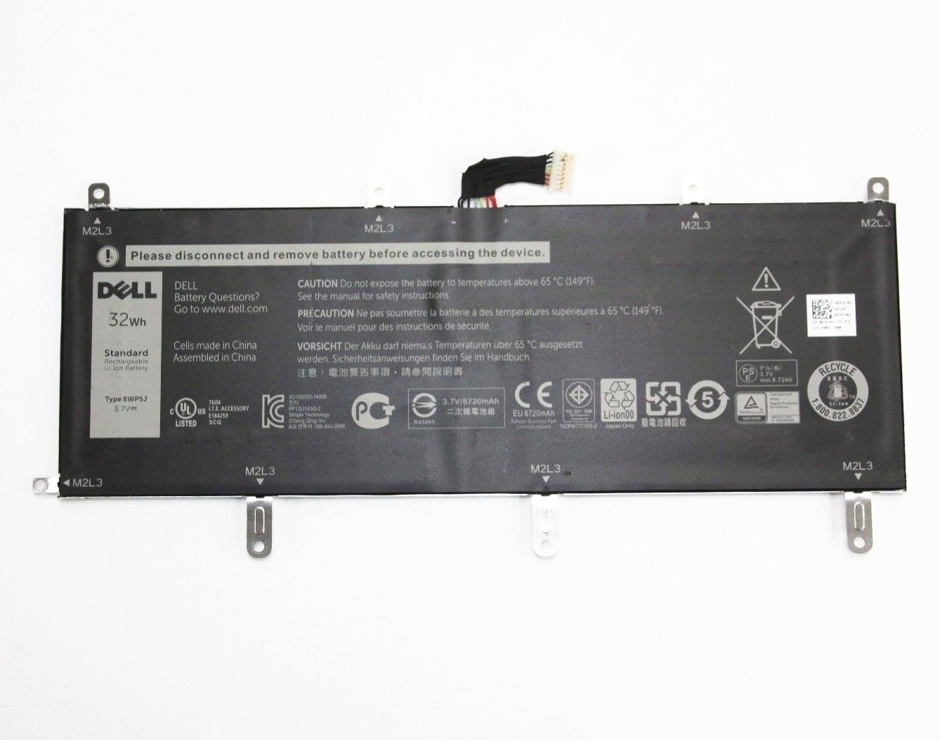 Original Battery Dell 8WP5J 08WP5J 8720mAh 32Wh