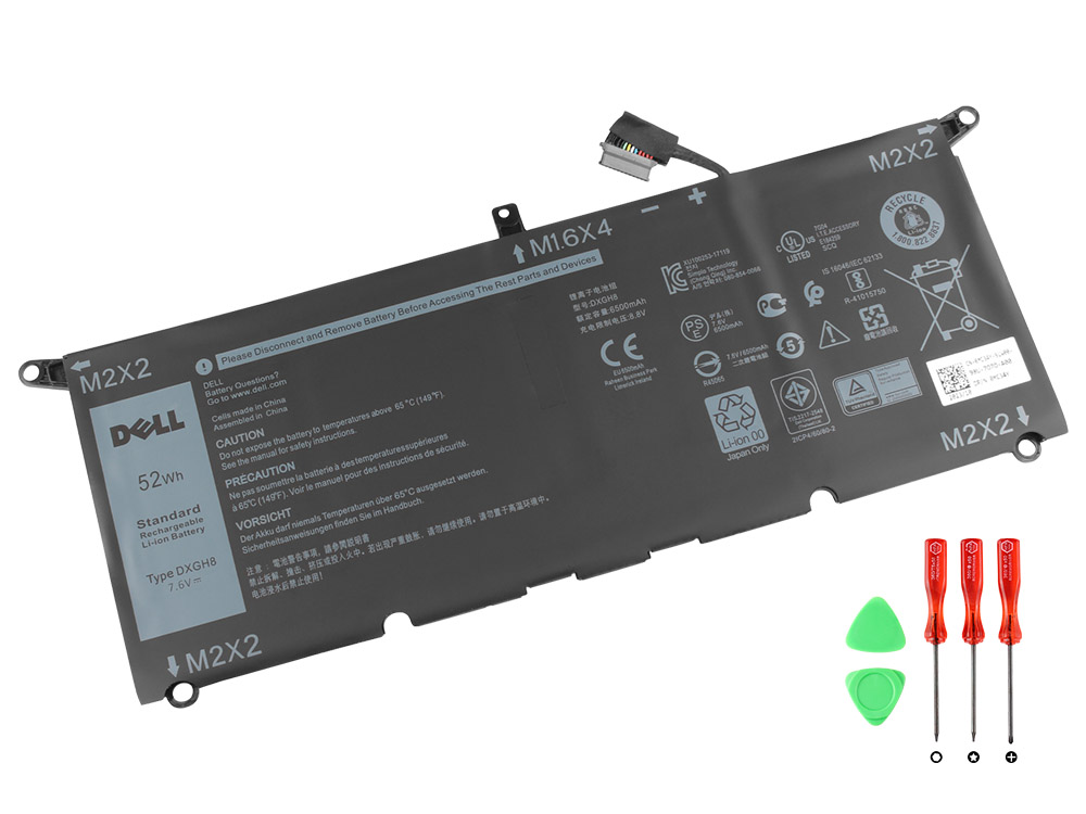 Original Dell XPS 13 9370-1009 Battery 52Wh 6500mAh