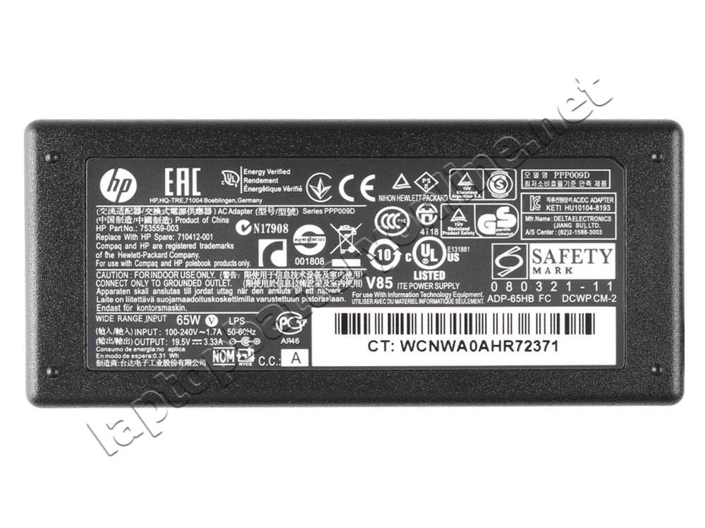 Original 65W HP Envy Ultrabook 6-1130sb Adapter Charger Power Supply - Click Image to Close