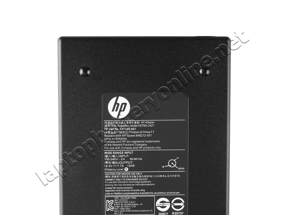 Original 150W Slim HP Envy TouchSmart 23-d120ek AC Adapter Charger - Click Image to Close