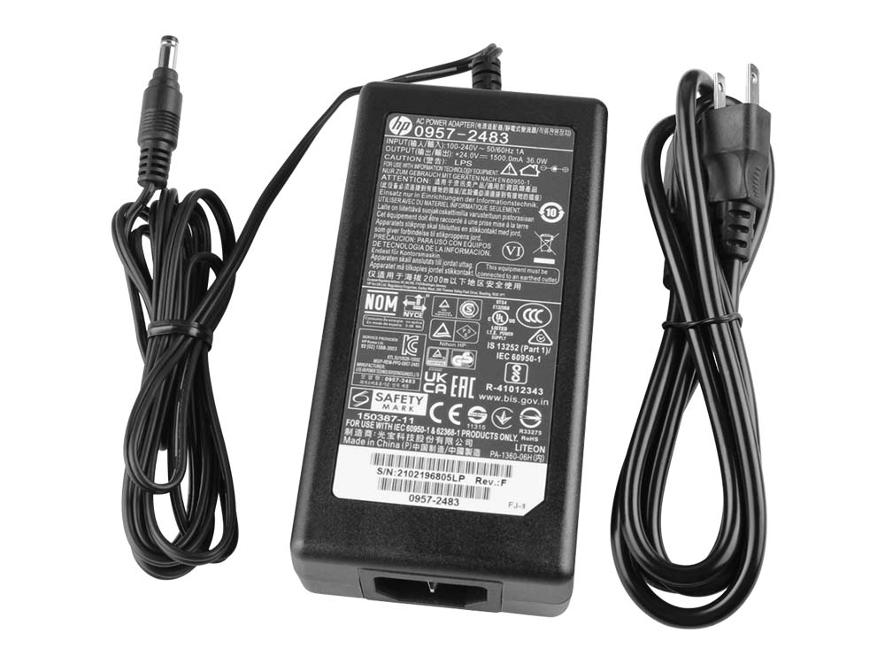 36W HP Scanjet Pro 3000 s2 Sheet-feed Scanner AC Adapter + Cord