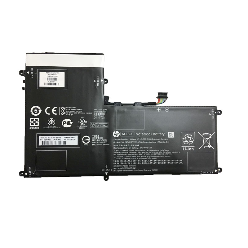 Original Battery HP 2ICP4-75/121 HSTNN-IB5O 3995mAh 31Wh