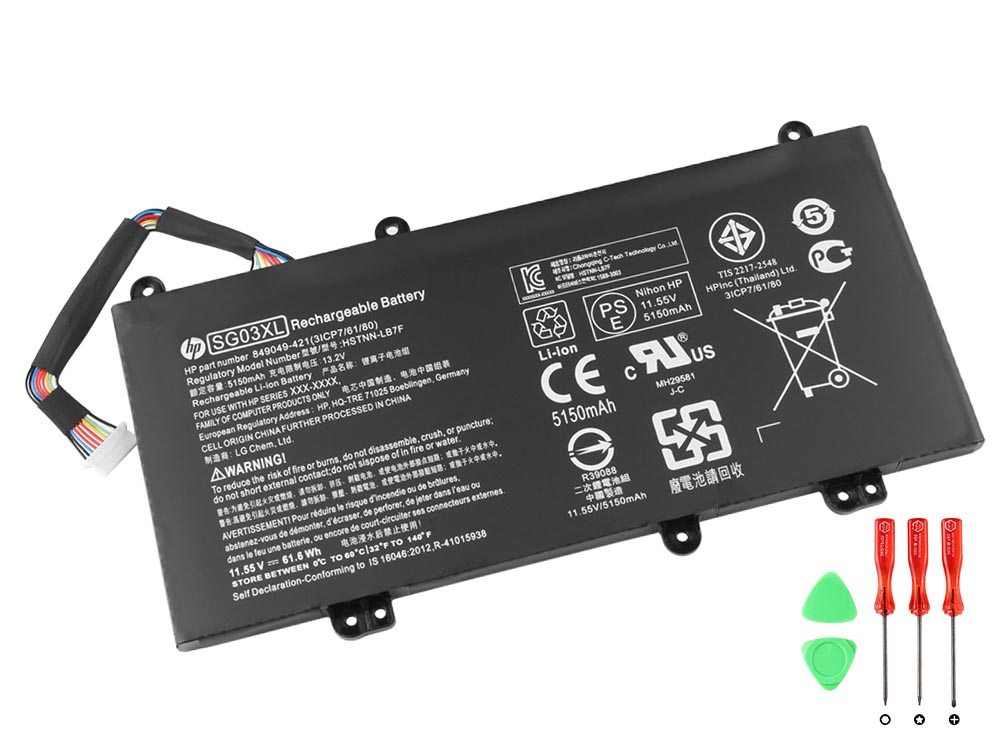 Original HP Envy 17-u000 Battery 61.6Wh 5150mAh