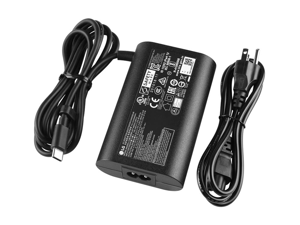 Original 65W LG 34WP75C Ultrawide Monitor AC Adapter Charger + Power Cord