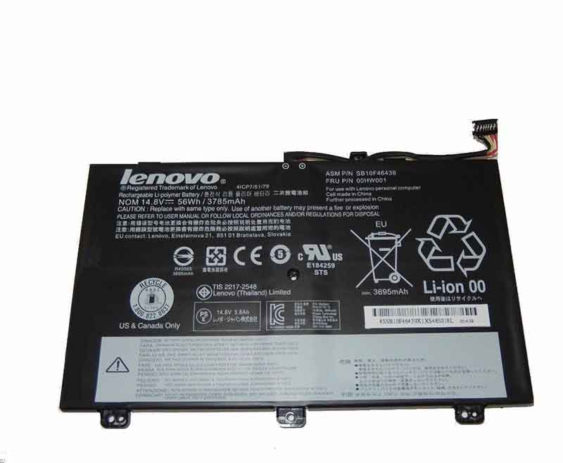 Original Lenovo ThinkPad S3 Yoga 14 20DM00AQGE Battery 56Wh 3785mAh