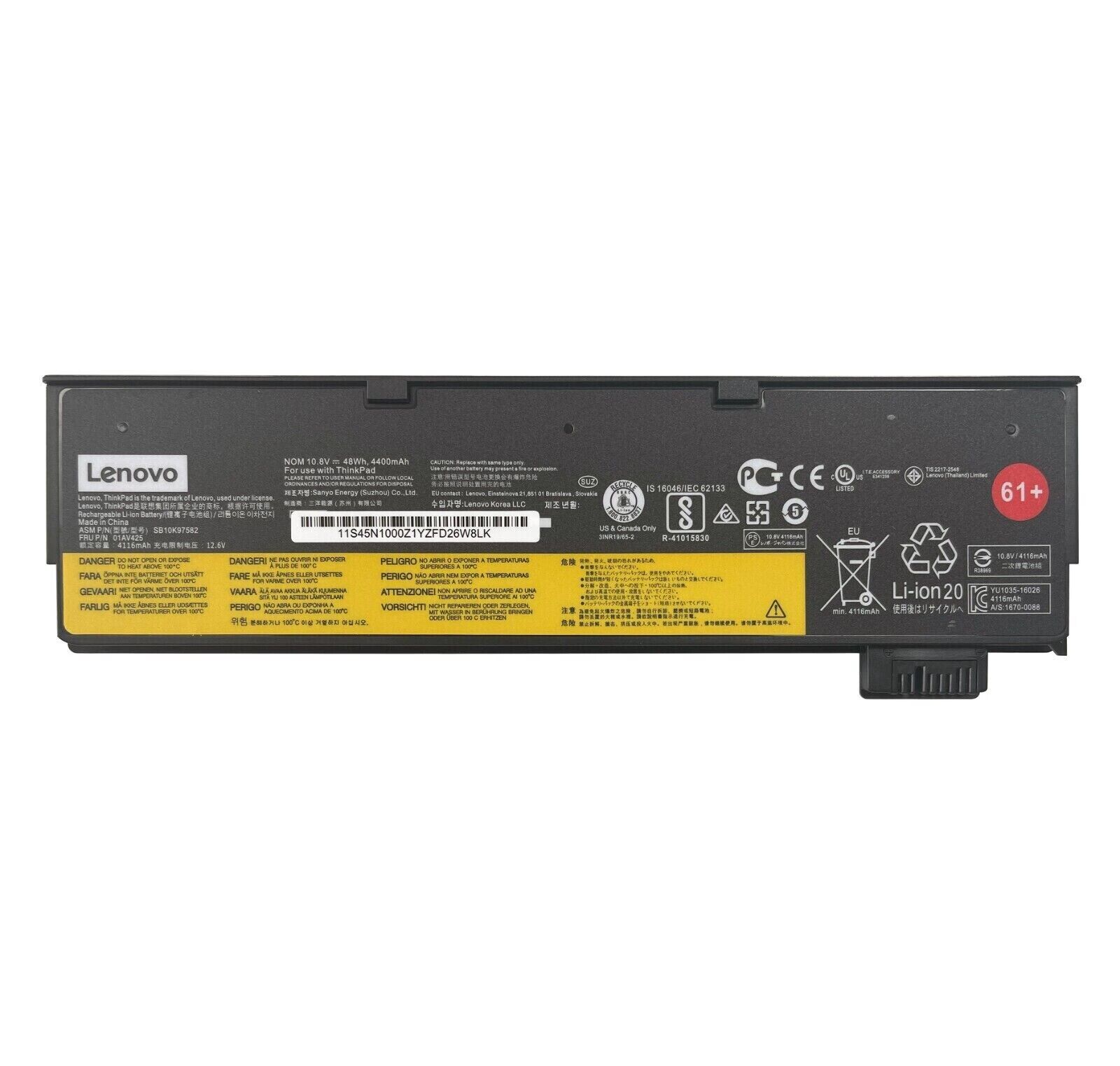 Original Battery Lenovo ThinkPad T470 4400mAh 48Wh