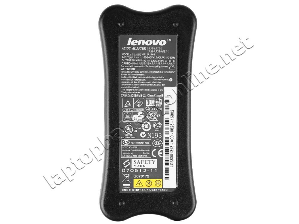 Original 65W Lenovo ThinkCentre M72e Tiny 4004-B7U AC Adapter Charger - Click Image to Close