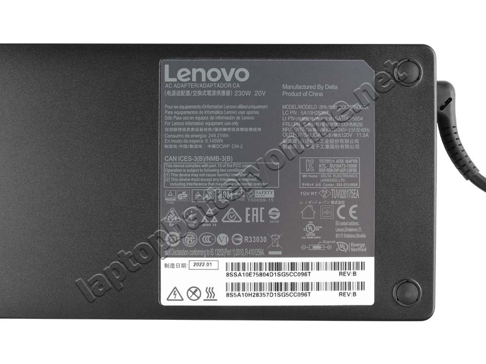 Original 230W Lenovo ThinkPad W700 2753-72U AC Adapter Charger Power Cord - Click Image to Close