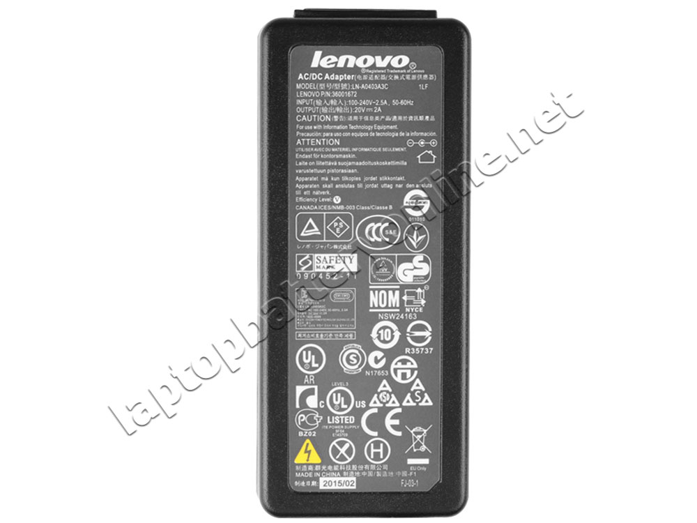 Original 40W Lenovo IdeaPad S205 S205 103827U AC Adapter Charger - Click Image to Close