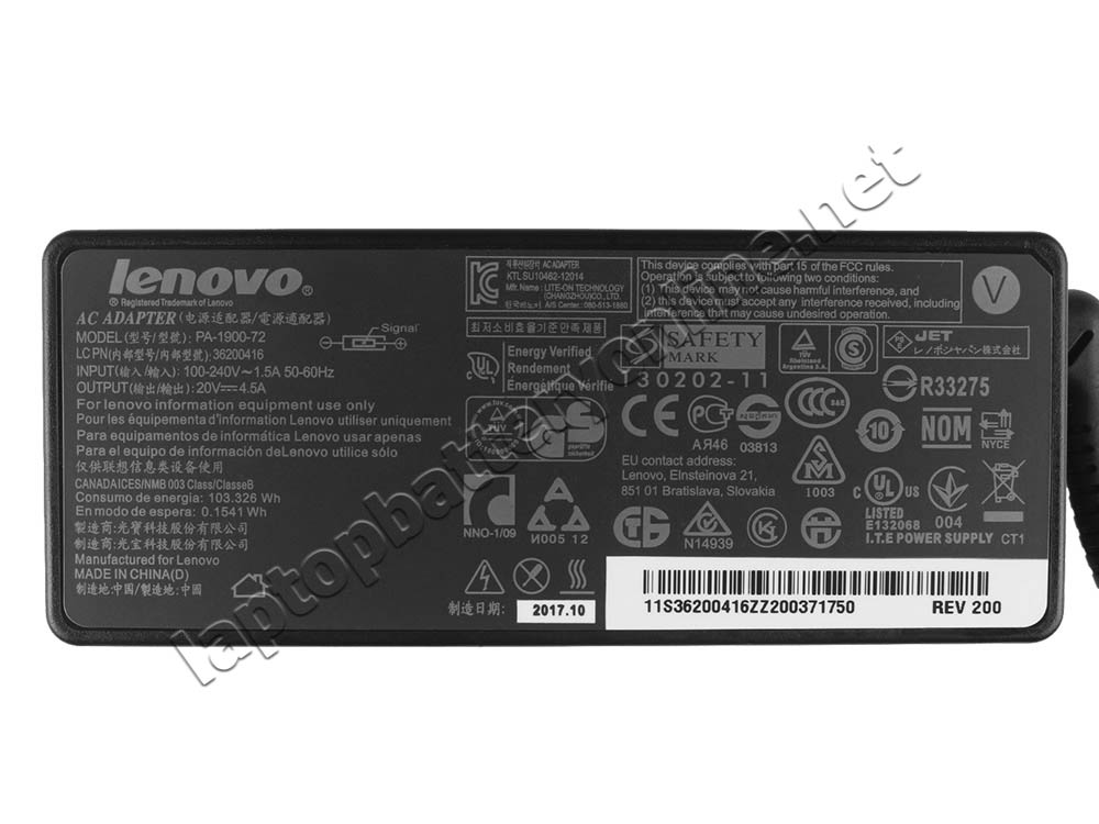 Original 90W Lenovo ThinkPad X1 Carbon 3460-9WU AC Adapter Charger Power Supply - Click Image to Close
