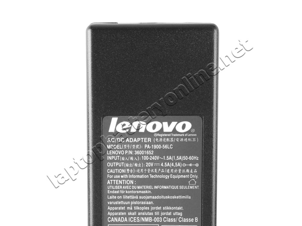 Original 90W Lenovo Ideapad Z570 1024-ASU 1024-A6U AC Adapter Charger - Click Image to Close