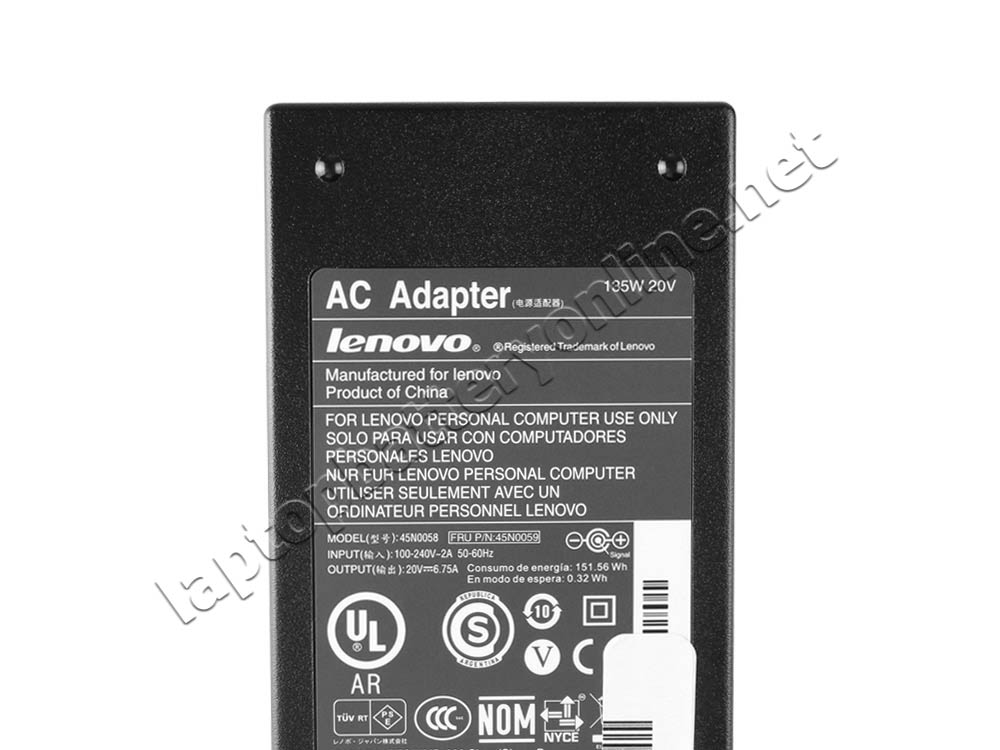 Original 135W Lenovo Thinkpad T520 4239-4EU AC Adapter Charger - Click Image to Close