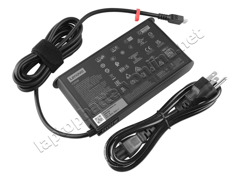 Original 135W USB-C Lenovo ThinkPad P16s Gen 3 21KS AC Adapter Charger + Cord