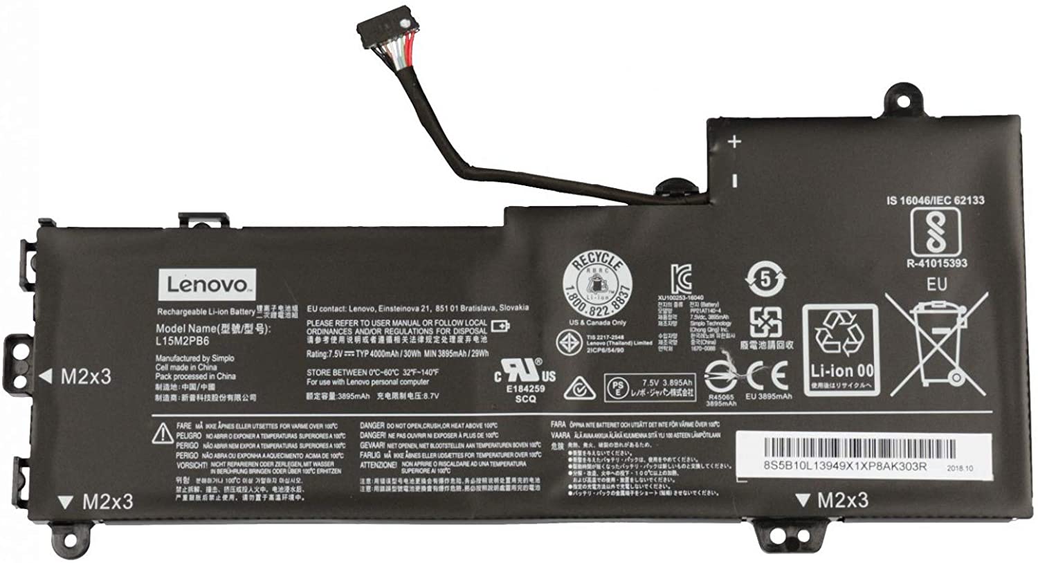 Original Battery Lenovo Flex 4-1130 30Wh 4030mAh