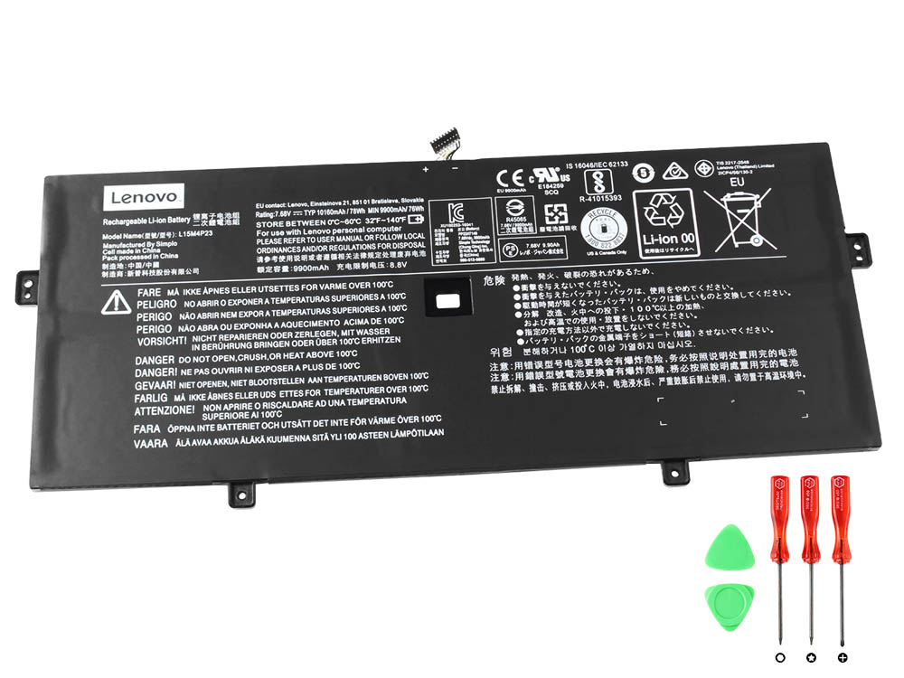 Original Lenovo Yoga 910-13IKB 80VF00DEGE Battery 78wh 10160mAh