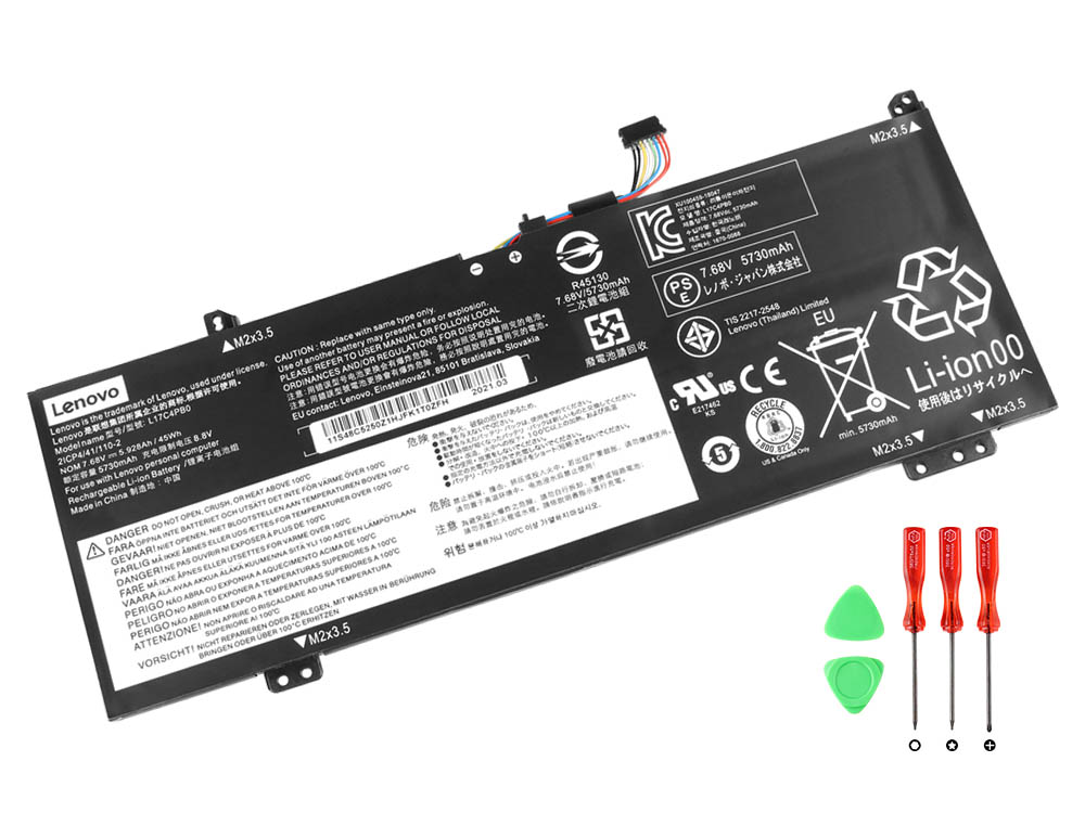 Original Lenovo Yoga 530-14IKB 81EK00DGGE Battery 45Wh 5928mAh