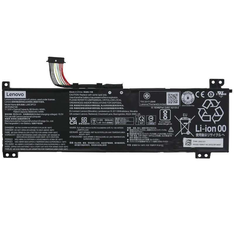 Original Battery Lenovo L20L3PC2 L20M3PC2 3910mAh 45Wh