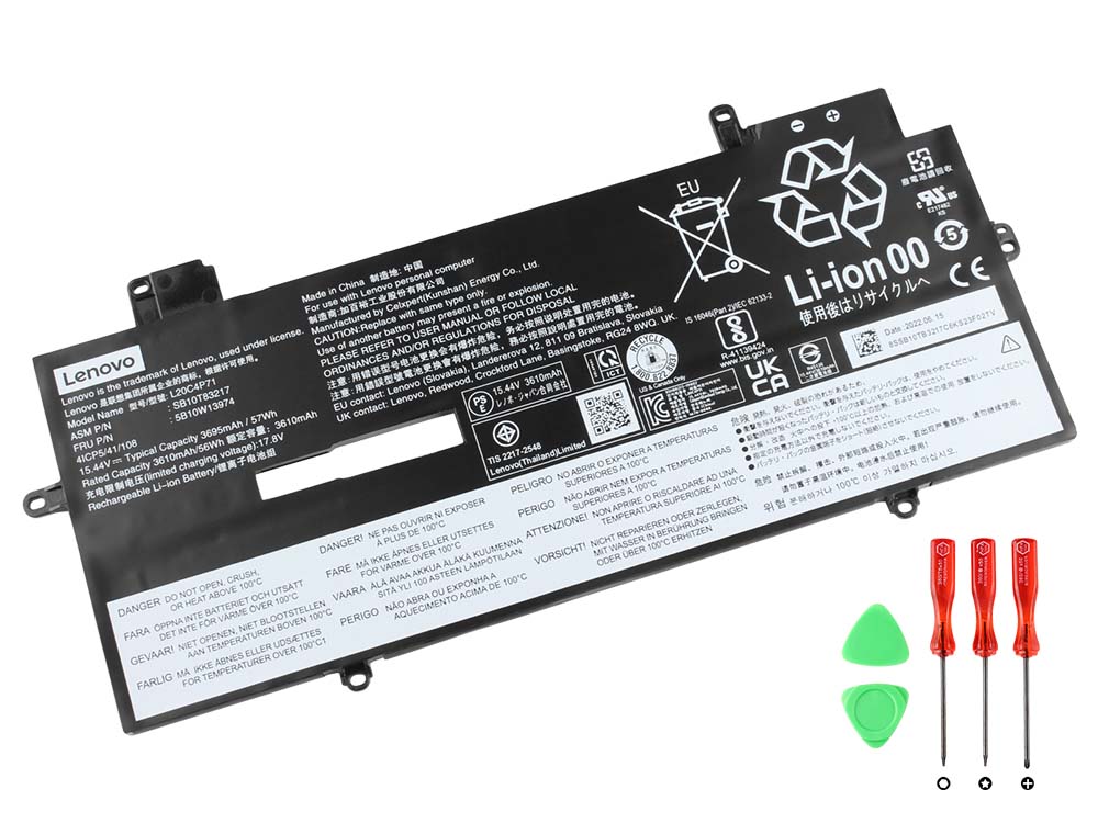 Original Battery Lenovo ThinkPad X1 Carbon Gen 10 21CC 3695mAh 57Wh