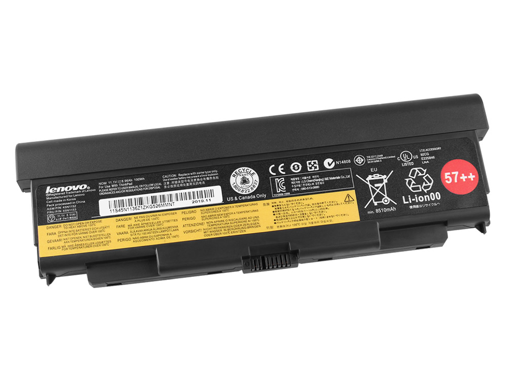 100Wh Lenovo ThinkPad W540 20BH T540P 20BE T540P 20BF Battery - Click Image to Close