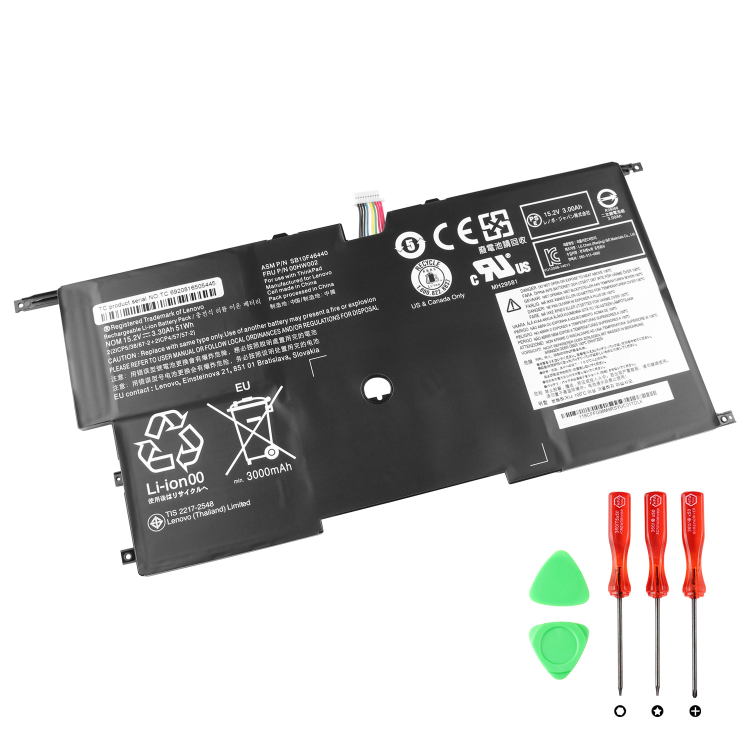 Original Lenovo 45N1703 ThinkPad X1 Carbon Gen 2 20A7 20A8 Battery
