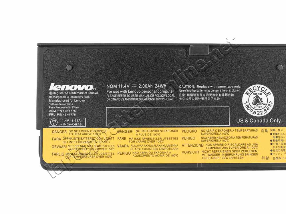 24Wh Lenovo 0C52861 45N1124 45N11245 121500146 Battery - Click Image to Close