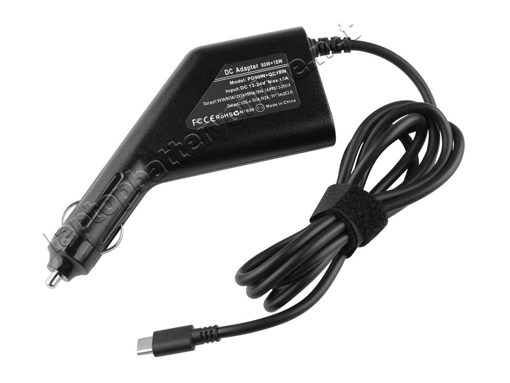 90W Acer Chromebook 314 CB314-2H CB314-2H-K3YM Car Charger DC Adapter