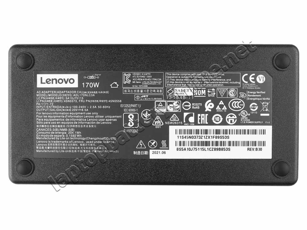 170W Lenovo ideapad Y410P 59370008 59370005 59370006 AC Adapter Charger Power Cord - Click Image to Close